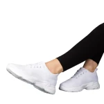 Pantofi sport dama albi din material textil Morison