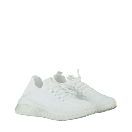 Pantofi sport barbati albi din material textil Brock