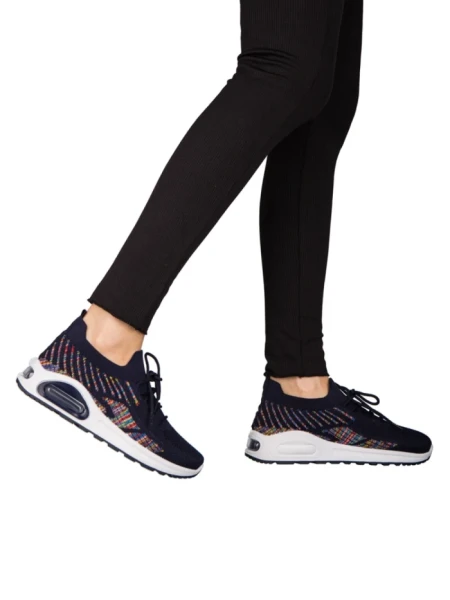 Pantofi sport dama albastri din material textil Ikel
