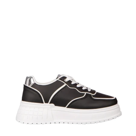 Pantofi sport dama negri din piele ecologica Orozo