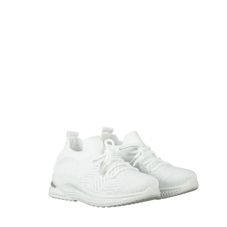 Pantofi sport copii albi din material textil Kimmy