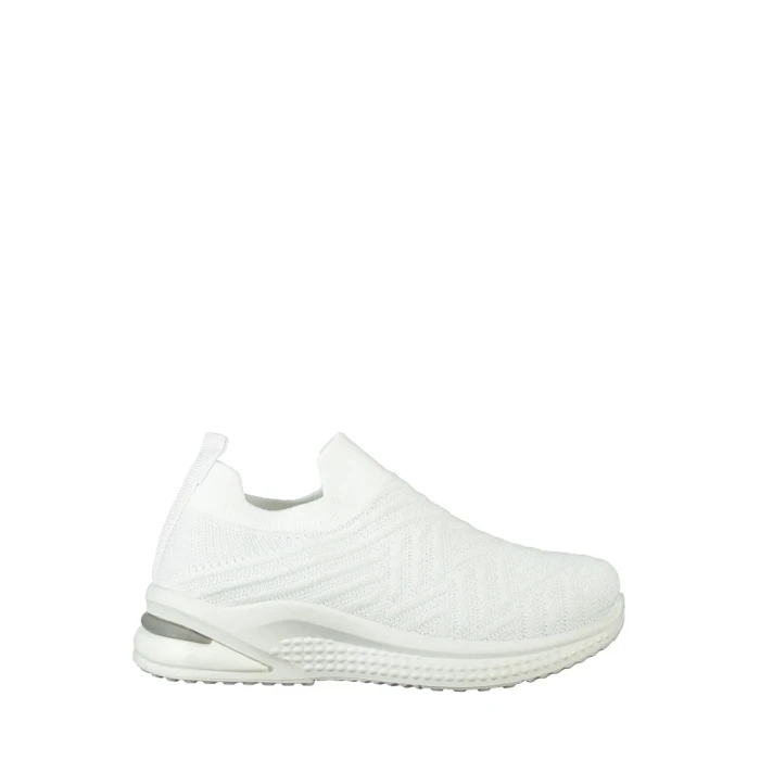 Pantofi sport copii albi din material textil Doston