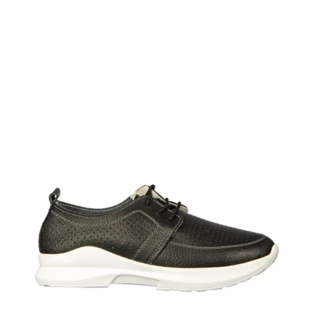 Pantofi dama casual fara toc din piele naturala negri Dollan