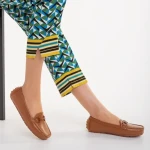 Mocasini dama camel din piele ecologica Cecil