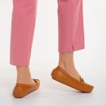 Mocasini dama camel din piele ecologica Ariella