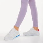 Pantofi sport dama alb cu albastru din piele ecologica Jesika