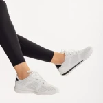 Pantofi sport dama alb cu negru din piele ecologica Zolla