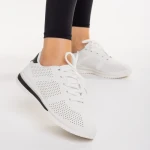 Pantofi sport dama alb cu negru din piele ecologica Zolla
