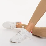 Pantofi sport dama alb cu albastru din piele ecologica Zolla