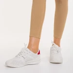 Pantofi sport dama alb cu albastru din piele ecologica Zolla