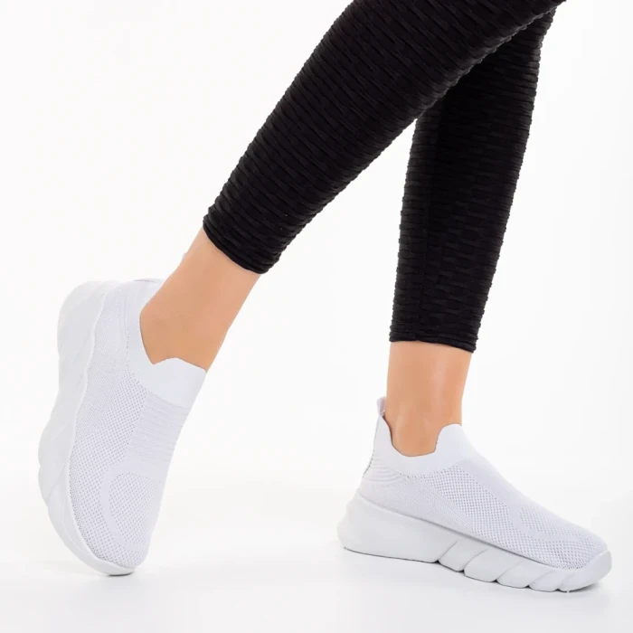 Pantofi sport dama albi din material textil Erimona