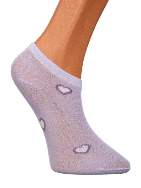 Set 2 perechi de sosete copii mov scurte cu insertii