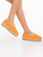 Espadrile dama portocalii din material textil Holland
