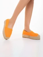 Espadrile dama portocalii din material textil Holland