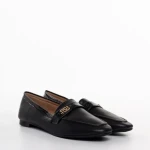 Mocasini dama negri din piele ecologica Genevieve