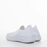 Pantofi sport dama albi din material textil Giuliana