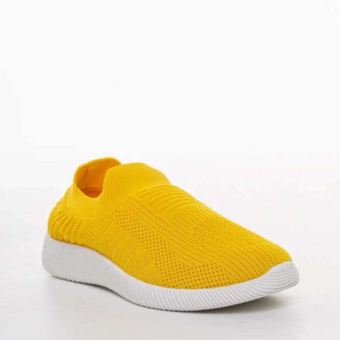 Pantofi sport copii galbeni din material textil Luna