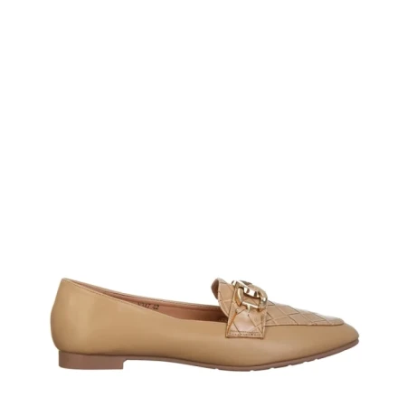 Mocasini dama bej din piele ecologica Juniper