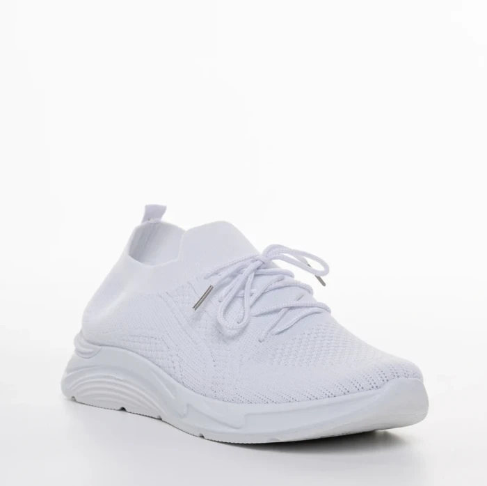 Pantofi sport dama albi din material textil Journi
