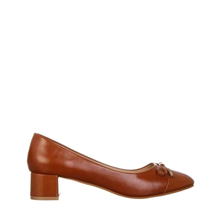 Pantofi dama cu toc camel din piele ecologica Colina
