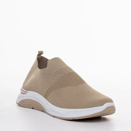 Pantofi sport dama bej din material textil Sky