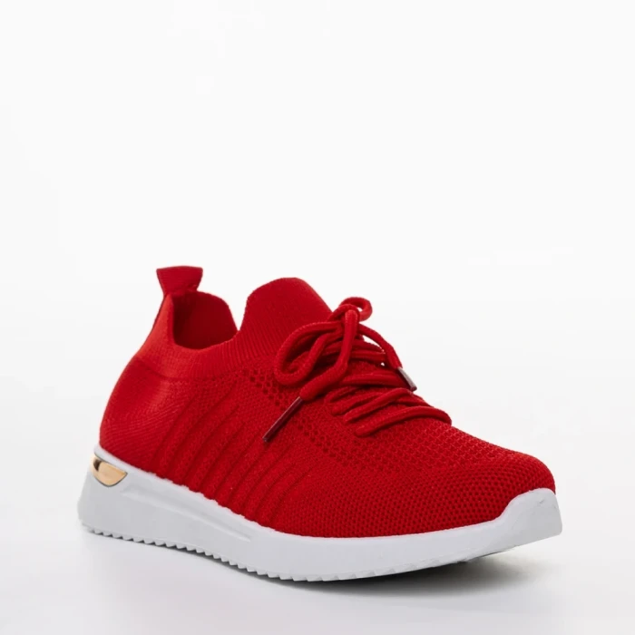 Pantofi sport copii rosii din material textil Brielle