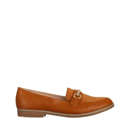 Mocasini dama camel din piele ecologica Vance
