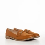 Mocasini dama camel din piele ecologica Vance