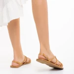 Sandale dama bej din piele ecologica Shape