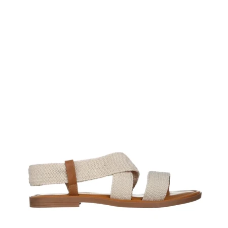 Sandale dama bej din material textil Carie