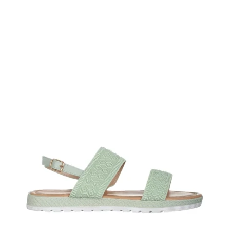 Sandale dama verzi din material textil Polly