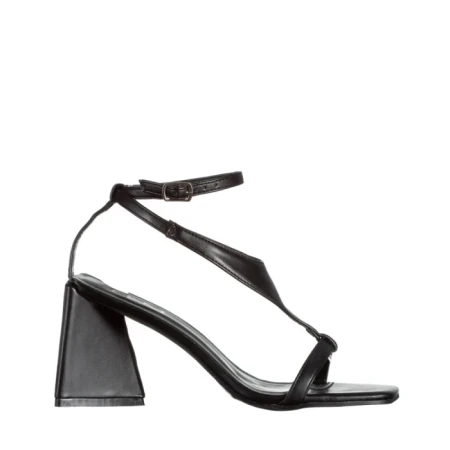 Sandale dama negre din piele ecologica Francine