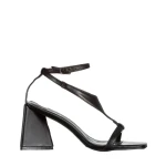 Sandale dama negre din piele ecologica Francine