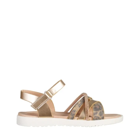 Sandale copii aurii din piele ecolgica Pearl