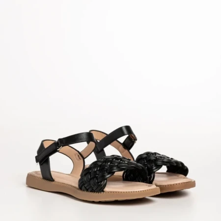 Sandale copii negre din piele ecolgica Winnie