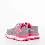 Pantofi sport copii gri cu roz din material textil Venetta