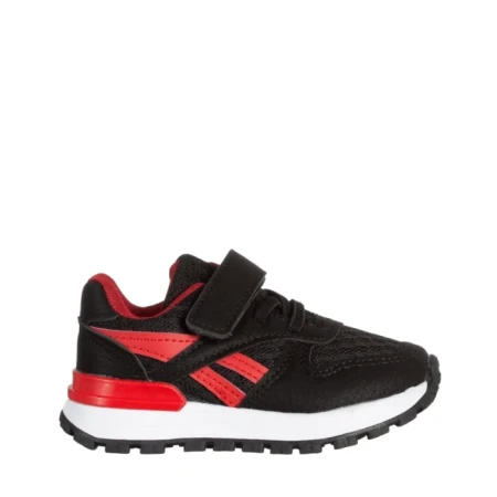 Pantofi sport copii negri cu rosu din material textil Venetta