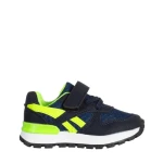 Pantofi sport copii albastri cu verde din material textil Venetta