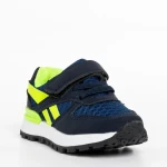 Pantofi sport copii albastri cu verde din material textil Venetta