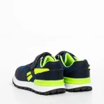Pantofi sport copii albastri cu verde din material textil Venetta