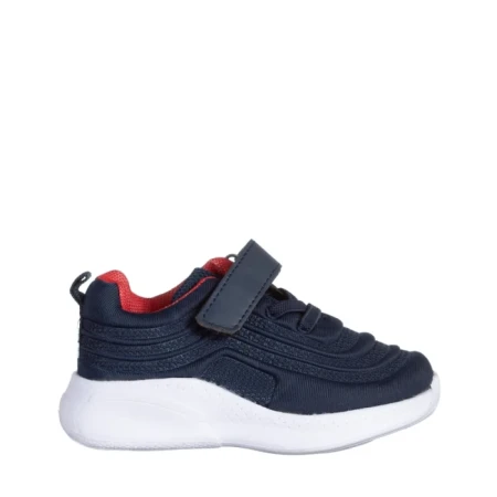 Pantofi sport copii albastri cu rosu din material textil Vear
