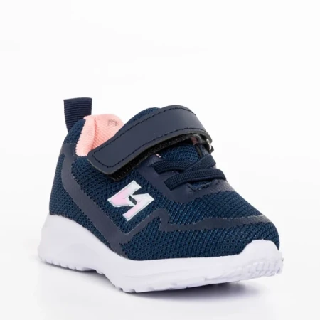 Pantofi sport copii albastri cu roz din material textil Vanilla