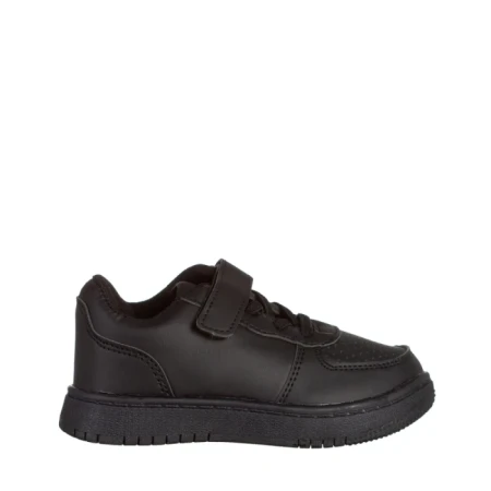 Pantofi sport copii negri din piele ecologica Ponty