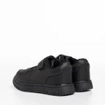 Pantofi sport copii negri din piele ecologica Ponty