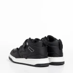 Pantofi sport copii negri din piele ecologica Richey