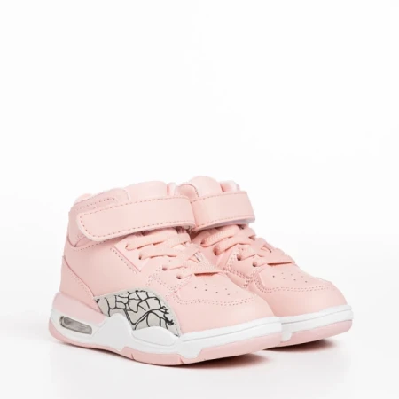 Pantofi sport copii roz din piele ecologica Jaxon