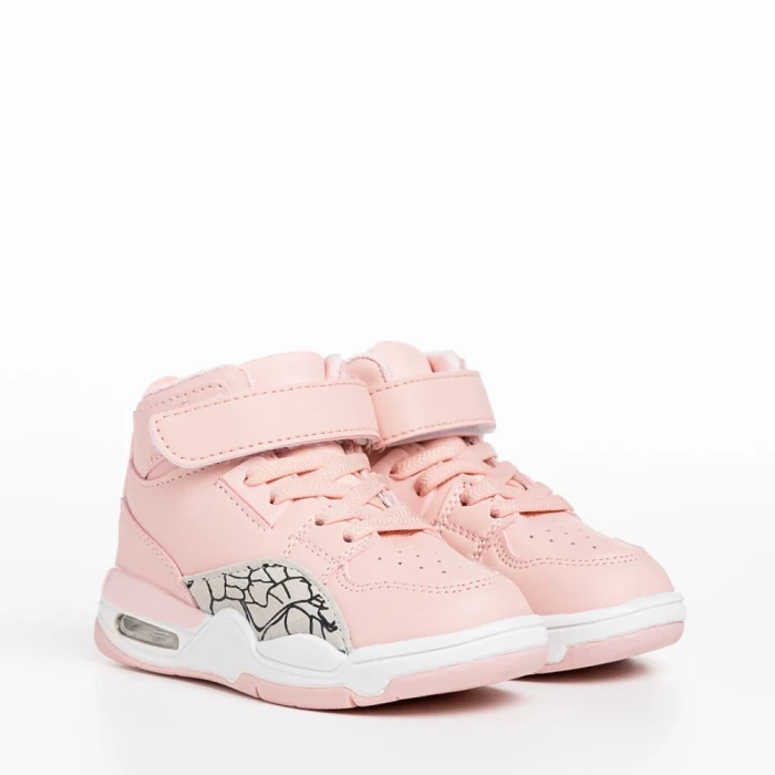 Pantofi sport copii roz din piele ecologica Jaxon