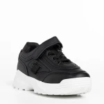 Pantofi sport copii negri din piele ecologica Rumaysa