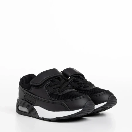 Pantofi sport copii negri din material textil Reyn