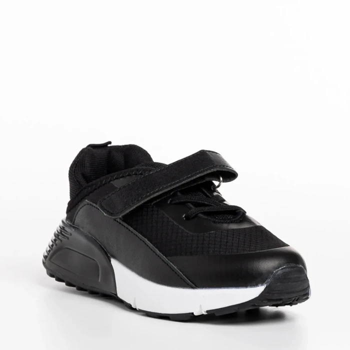 Pantofi sport copii negri din material textil Cianna